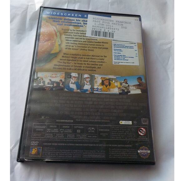 Fast Food Nation 20th Century Fox Movie DVD Rated R Blockbuster Store Video - Picture 2 of 5